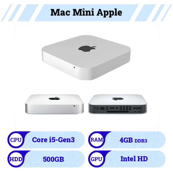 MacMini Apple - Core i5 Gen3 - 4G RAM - 500G HDD