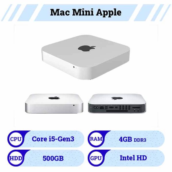 مینی کیس اپل (مک مینی) | Mac mini Apple پردازنده Core i5 G3 رم 4 حافظه 500HDD