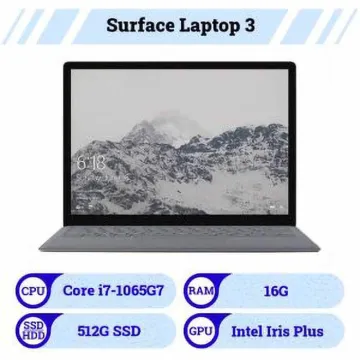 سرفیس لپتاپ 3 استوک مایکروسافت| Surface Laptop 3 پردازنده i7 رم 16